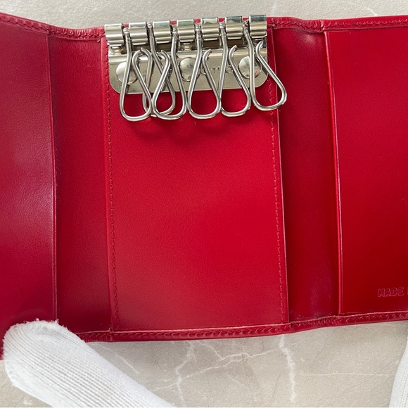 Prada Red Leather 6 Key Slots Holder Case - Picture 12 of 17